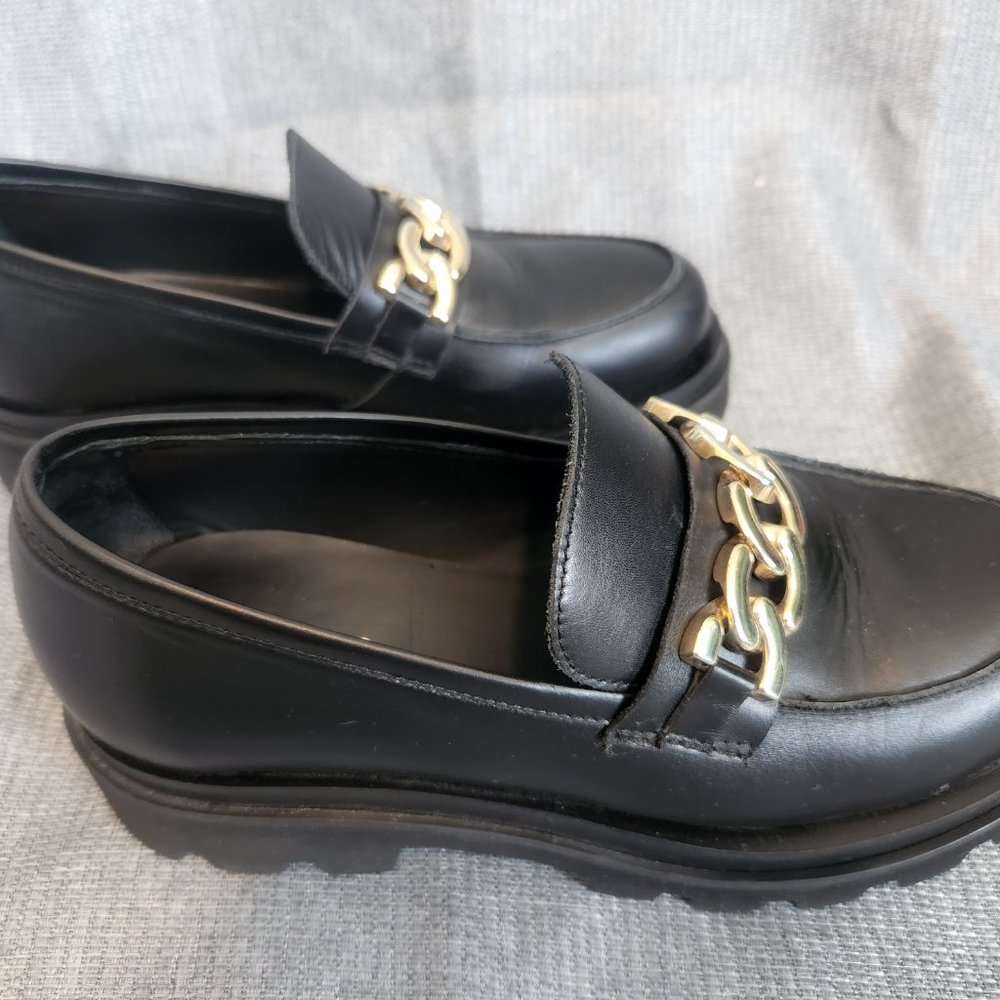 ALOHAS Track black leather loafers - Picture 6 of 10